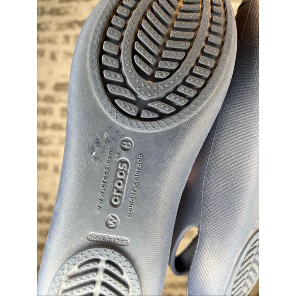 Crocs | women blue rubber slip on loafers - Picture 5 of 6